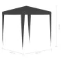 Anthrazitgraues Profi-Feierzelt 2x2 m von vidaXL, Zelte und Pavillons - Ref: Foro24-48506, Preis: 54,24 €, Rabatt: %