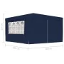 Professionelles Partyzelt mit blauen Wänden 90 g/m² 4x4 m von vidaXL, Zelte und Pavillons - Ref: Foro24-48526, Preis: 120,40 ...