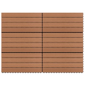 6 units of brown WPC tiles 1m² 60x30 cm by vidaXL, Floors and carpets - Ref: Foro24-49055, Price: 69,72 €, Discount: %
