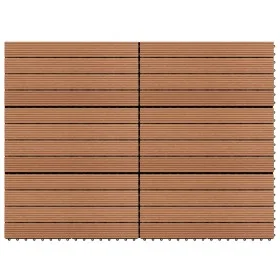 6 units of brown WPC tiles 1m² 60x30 cm by vidaXL, Floors and carpets - Ref: Foro24-49055, Price: 72,48 €, Discount: %