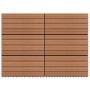 6 units of brown WPC tiles 1m² 60x30 cm by vidaXL, Floors and carpets - Ref: Foro24-49055, Price: 69,72 €, Discount: %