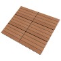 6 units of brown WPC tiles 1m² 60x30 cm by vidaXL, Floors and carpets - Ref: Foro24-49055, Price: 69,72 €, Discount: %