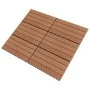 Baldosas 6 unidades WPC marrón 1m² 60x30 cm de vidaXL, Suelos y moquetas - Ref: Foro24-49055, Precio: 75,70 €, Descuento: %