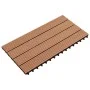 Baldosas 6 unidades WPC marrón 1m² 60x30 cm de vidaXL, Suelos y moquetas - Ref: Foro24-49055, Precio: 75,70 €, Descuento: %