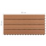 6 units of brown WPC tiles 1m² 60x30 cm by vidaXL, Floors and carpets - Ref: Foro24-49055, Price: 69,72 €, Discount: %