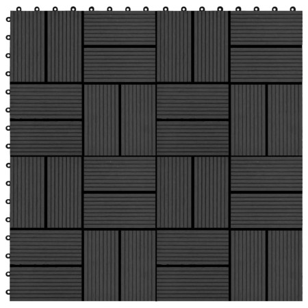 WPC-Verandafliesen 30x30 cm 1 m² schwarz 11 Einheiten von vidaXL, Böden und Teppiche - Ref: Foro24-45031, Preis: 54,92 €, Rab...