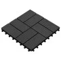 WPC-Verandafliesen 30x30 cm 1 m² schwarz 11 Einheiten von vidaXL, Böden und Teppiche - Ref: Foro24-45031, Preis: 53,00 €, Rab...