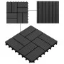 WPC-Verandafliesen 30x30 cm 1 m² schwarz 11 Einheiten von vidaXL, Böden und Teppiche - Ref: Foro24-45031, Preis: 53,00 €, Rab...