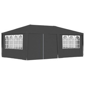 Carpa profesional para fiestas con paredes gris 90 g/m² 4x6 m