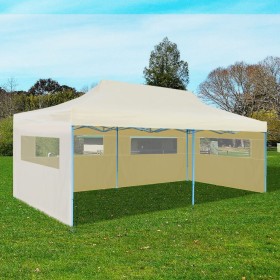 Carpa plegable Pop-up crema 3x6 m