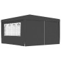 Carpa profesional para fiestas con paredes gris 90 g/m² 4x4 m