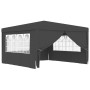 Carpa profesional para fiestas con paredes gris 90 g/m² 4x4 m