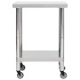 Küchenarbeitstisch mit Rädern Edelstahl 60x45x85 cm von vidaXL, Wiederherstellung - Ref: Foro24-51632, Preis: 145,19 €, Rabat...