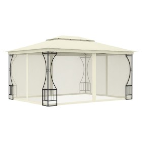 Pavillon mit cremefarbenen Netzen 300x400x265 cm von vidaXL, Zelte und Pavillons - Ref: Foro24-48596, Preis: 362,31 €, Rabatt: %