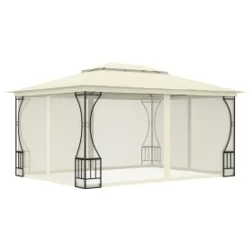 Pavillon mit cremefarbenen Netzen 300x400x265 cm von vidaXL, Zelte und Pavillons - Ref: Foro24-48596, Preis: 355,63 €, Rabatt: %