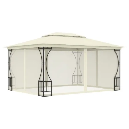 Cream-colored gazebo with nets 300x400x265 cm by vidaXL, Tents and gazebos - Ref: Foro24-48596, Price: 355,63 €, Discount: %
