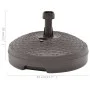 Mit Sand/Wasser befüllbarer Sonnenschirmständer aus Kunststoff-Rattan 20 L von vidaXL, Schirmständer - Ref: Foro24-48770, Pre...