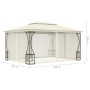 Cream-colored gazebo with nets 300x400x265 cm by vidaXL, Tents and gazebos - Ref: Foro24-48596, Price: 362,31 €, Discount: %