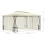 Cream-colored gazebo with nets 300x400x265 cm by vidaXL, Tents and gazebos - Ref: Foro24-48596, Price: 355,63 €, Discount: %