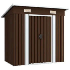 Caseta de almacenamiento jardín acero marrón 194x121x181 cm de vidaXL, Cobertizos - Ref: Foro24-47027, Precio: 191,29 €, Desc...