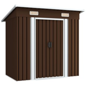 Caseta de almacenamiento jardín acero marrón 194x121x181 cm de vidaXL, Cobertizos - Ref: Foro24-47027, Precio: 202,23 €, Desc...