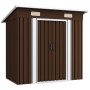 Caseta de almacenamiento jardín acero marrón 194x121x181 cm de vidaXL, Cobertizos - Ref: Foro24-47027, Precio: 202,23 €, Desc...