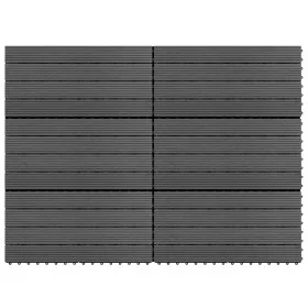 Fliesen 6 Einheiten WPC grau 1m² 60x30 cm von vidaXL, Böden und Teppiche - Ref: Foro24-49056, Preis: 73,06 €, Rabatt: %