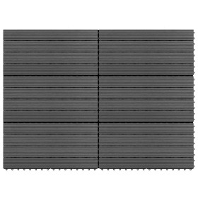 Tiles 6 units WPC gray 1m² 60x30 cm by vidaXL, Floors and carpets - Ref: Foro24-49056, Price: 66,79 €, Discount: %