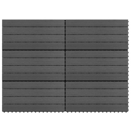 Baldosas 6 unidades WPC gris 1m² 60x30 cm de vidaXL, Suelos y moquetas - Ref: Foro24-49056, Precio: 70,82 €, Descuento: %