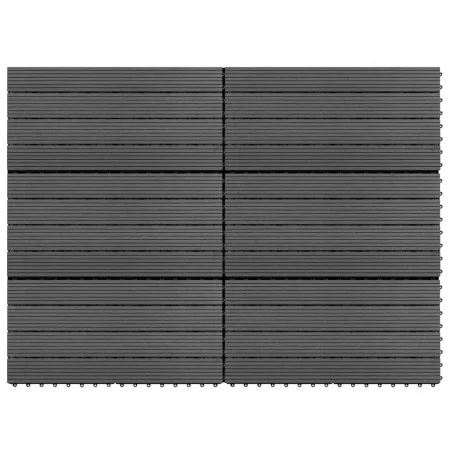 Baldosas 6 unidades WPC gris 1m² 60x30 cm de vidaXL, Suelos y moquetas - Ref: Foro24-49056, Precio: 68,64 €, Descuento: %