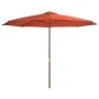 Garden umbrella with wooden pole 350 cm terracotta by vidaXL, Umbrellas - Ref: Foro24-44532, Price: 147,14 €, Discount: %