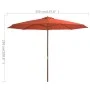Garden umbrella with wooden pole 350 cm terracotta by vidaXL, Umbrellas - Ref: Foro24-44532, Price: 147,14 €, Discount: %