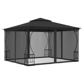 Pavillon mit anthrazitgrauen Netzen 300x300x265 cm von vidaXL, Zelte und Pavillons - Ref: Foro24-48597, Preis: 285,31 €, Raba...