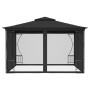 Gazebo with anthracite gray nets 300x300x265 cm by vidaXL, Tents and gazebos - Ref: Foro24-48597, Price: 278,65 €, Discount: %