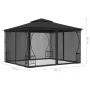 Pavillon mit anthrazitgrauen Netzen 300x300x265 cm von vidaXL, Zelte und Pavillons - Ref: Foro24-48597, Preis: 285,31 €, Raba...