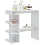 Bar table with glossy white chipboard shelf 100x50x101.5 cm by vidaXL, Kitchen and dining tables - Ref: Foro24-809455, Price:...