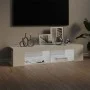 TV-Schrank mit strahlend weißen LED-Leuchten 135x39x30 cm von vidaXL, TV-Möbel - Ref: Foro24-804235, Preis: 77,00 €, Rabatt: %