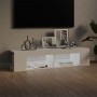 TV-Schrank mit strahlend weißen LED-Leuchten 135x39x30 cm von vidaXL, TV-Möbel - Ref: Foro24-804235, Preis: 78,01 €, Rabatt: %