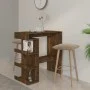Tall table with smoked oak shelf 100x50x101.5 cm by vidaXL, Kitchen and dining tables - Ref: Foro24-812960, Price: 85,61 €, D...