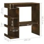 Stehtisch mit Regal aus geräucherter Eiche 100x50x101,5 cm von vidaXL, Küchen- und Esstische - Ref: Foro24-812960, Preis: 85,...