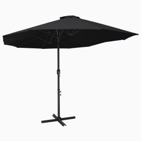 Garden umbrella with black aluminum pole 460x270 cm by vidaXL, Umbrellas - Ref: Foro24-47302, Price: 157,69 €, Discount: %