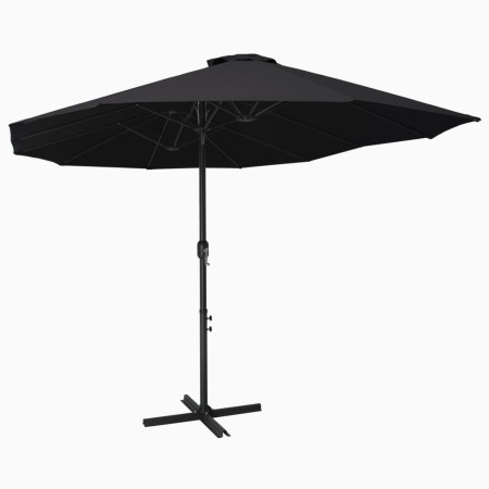 Sombrilla de jardín con palo de aluminio negro 460x270 cm de vidaXL, Sombrillas - Ref: Foro24-47302, Precio: 140,29 €