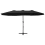 Sonnenschirm mit schwarzer Aluminiumstange 460x270 cm von vidaXL, Sonnenschirme - Ref: Foro24-47302, Preis: 164,37 €, Rabatt: %
