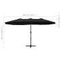 Sonnenschirm mit schwarzer Aluminiumstange 460x270 cm von vidaXL, Sonnenschirme - Ref: Foro24-47302, Preis: 164,37 €, Rabatt: %
