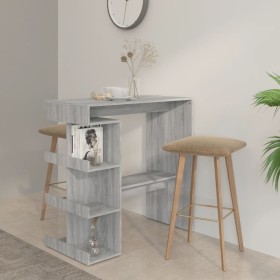 Sonoma gray storage shelf bar table 100x50x101.5 cm by vidaXL, Kitchen and dining tables - Ref: Foro24-812961, Price: 74,28 €...