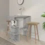 Sonoma grauer Stehtisch mit Aufbewahrungsregal, 100 x 50 x 101,5 cm von vidaXL, Küchen- und Esstische - Ref: Foro24-812961, P...