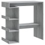 Sonoma grauer Stehtisch mit Aufbewahrungsregal, 100 x 50 x 101,5 cm von vidaXL, Küchen- und Esstische - Ref: Foro24-812961, P...