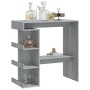 Sonoma grauer Stehtisch mit Aufbewahrungsregal, 100 x 50 x 101,5 cm von vidaXL, Küchen- und Esstische - Ref: Foro24-812961, P...