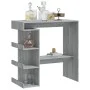 Sonoma grauer Stehtisch mit Aufbewahrungsregal, 100 x 50 x 101,5 cm von vidaXL, Küchen- und Esstische - Ref: Foro24-812961, P...