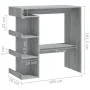 Sonoma grauer Stehtisch mit Aufbewahrungsregal, 100 x 50 x 101,5 cm von vidaXL, Küchen- und Esstische - Ref: Foro24-812961, P...
